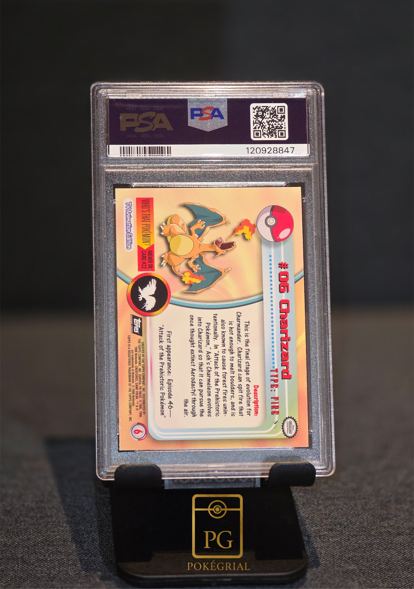 Charizard 1999 TOPPS FOIL PSA9